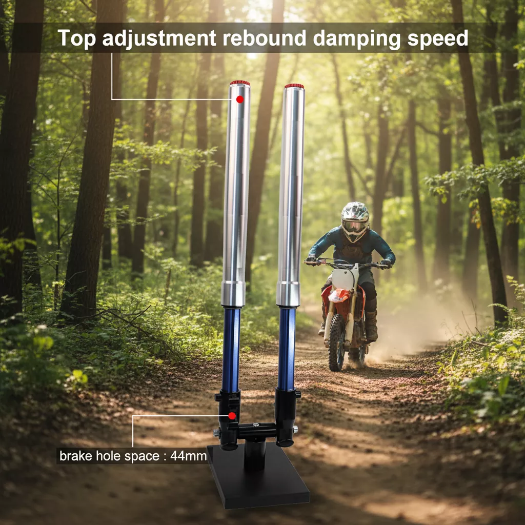 44mm فٹ الٹا فورک ریباؤنڈ ایڈجسٹ ایبل موٹر سائیکل شاک ابزربر